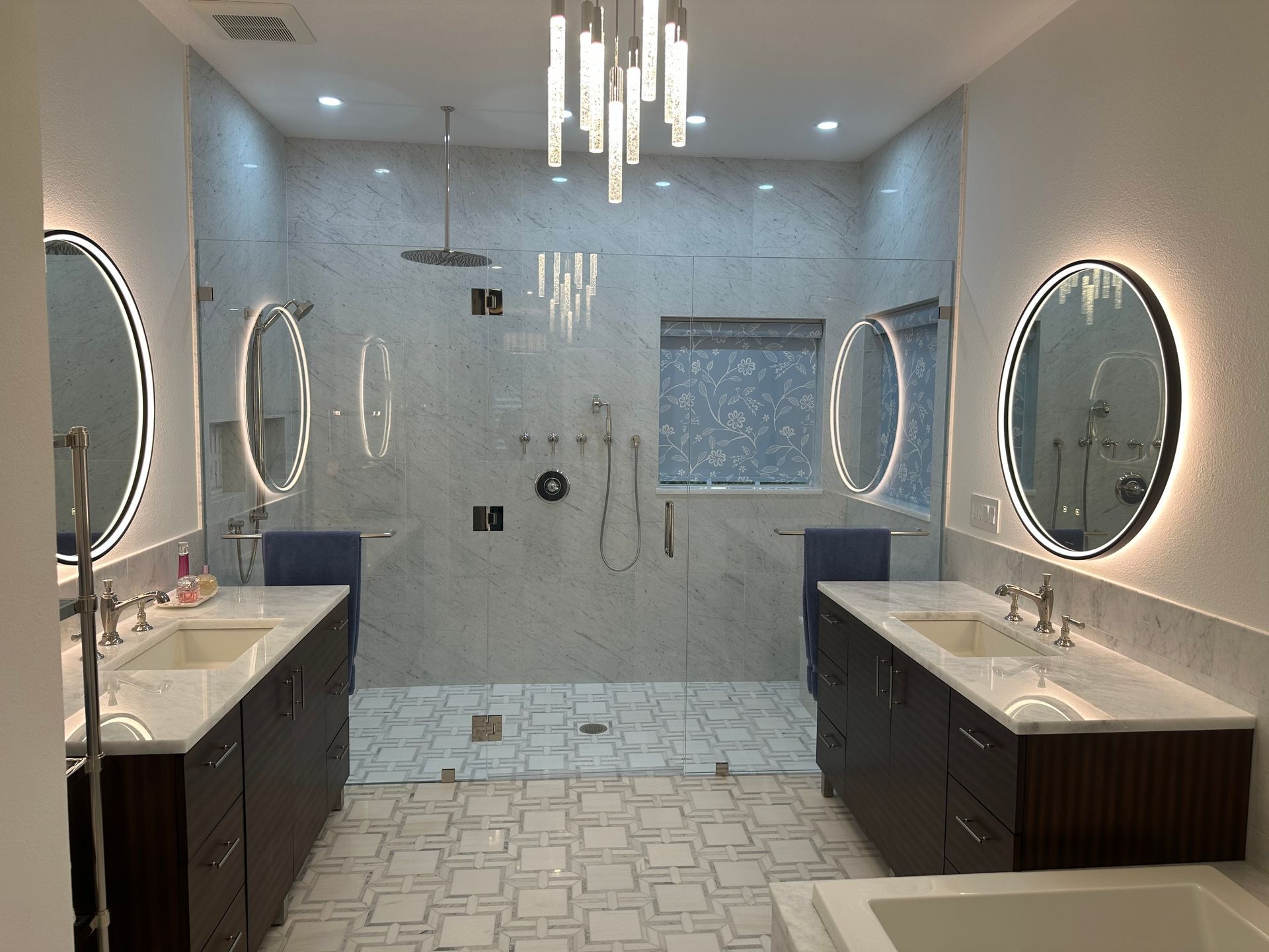 Finished bathroom tile work