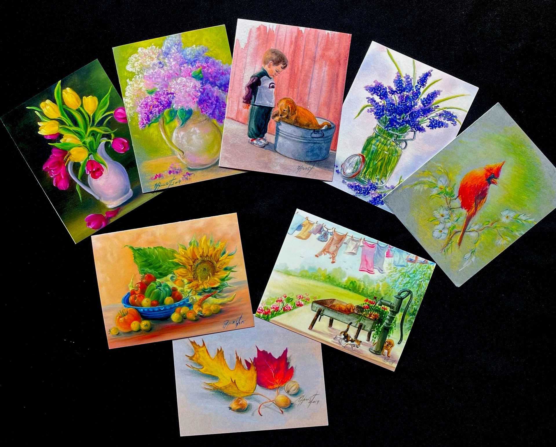 assorted chalk cards