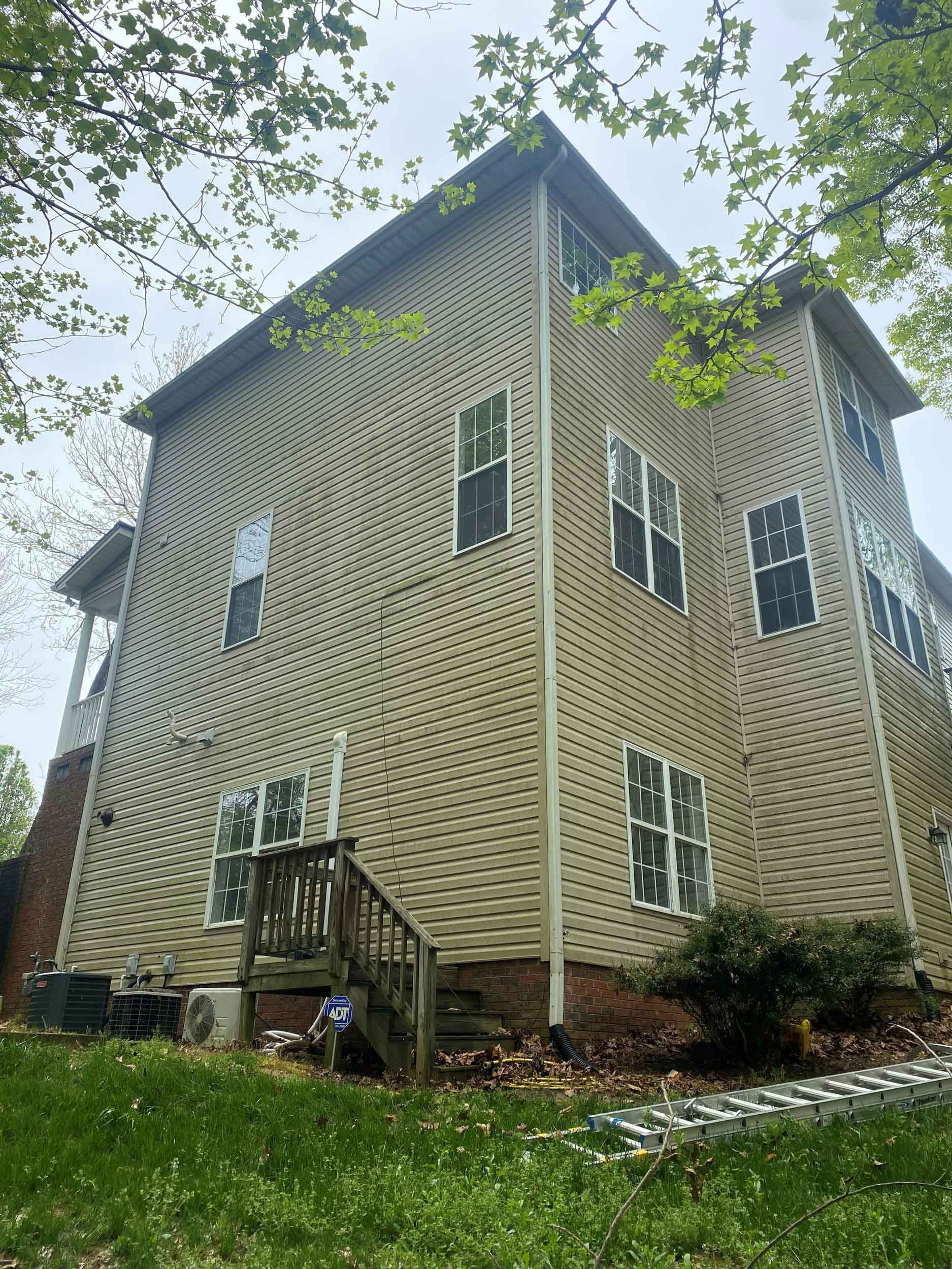 Tall House — Greensboro, NC — JTA Softwash & Roof Cleaning Tall House — Greensboro, NC — JTA Softwash & Roof Cleaning