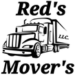 A black and white logo for red 's movers llc.