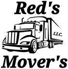 A black and white logo for red 's movers llc.