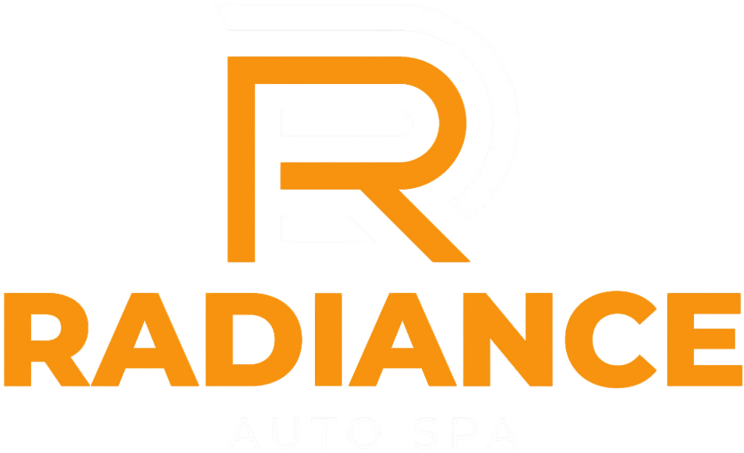 Radiance Auto Spa logo featuring a stylized orange and white