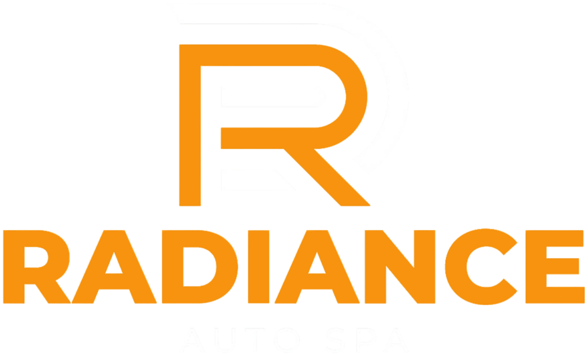 Radiance Auto Spa logo featuring a stylized orange and white "R" emblem above the Radiance Auto Spa wordmark.