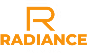 Radiance Auto Spa logo featuring a stylized orange and white