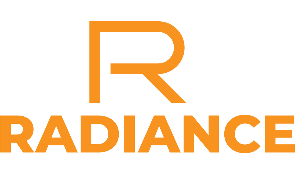 Radiance Auto Spa logo featuring a stylized orange and white "R" emblem above the Radiance Auto Spa wordmark.