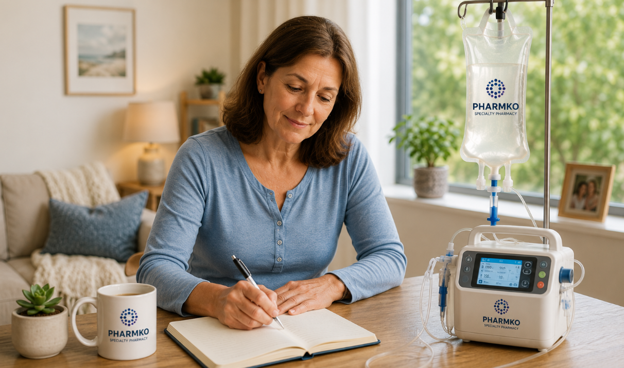 IPN Peritoneal dialysis patient receiving intraperitoneal nutrition (IPN) at home