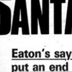 A newspaper article that says eaton 's say put an end