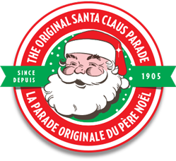 A logo for the original santa claus parade since 1905