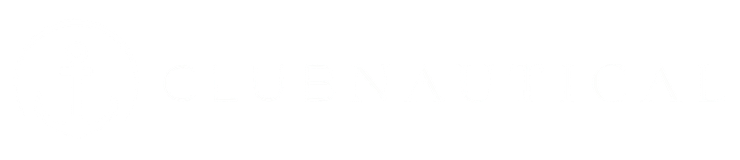 Club Nautical — Home The stylized white logo of