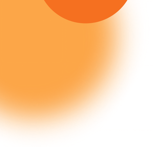 Abstract orange gradient with a partial orange circle on a white background