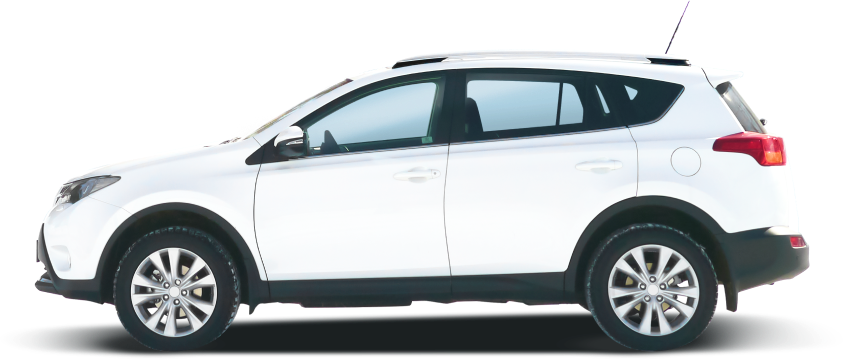 White SUV in side view on a plain white background | Beach Cities Auto Clinic