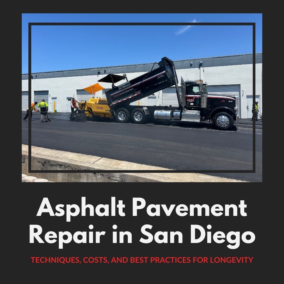An ad for asphalt pavement repair in san diego