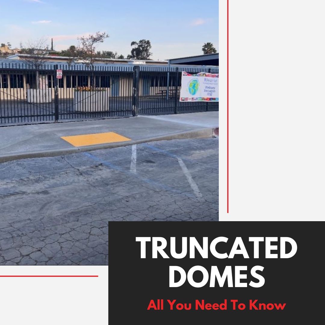 A sign that says truncated domes all you need to know