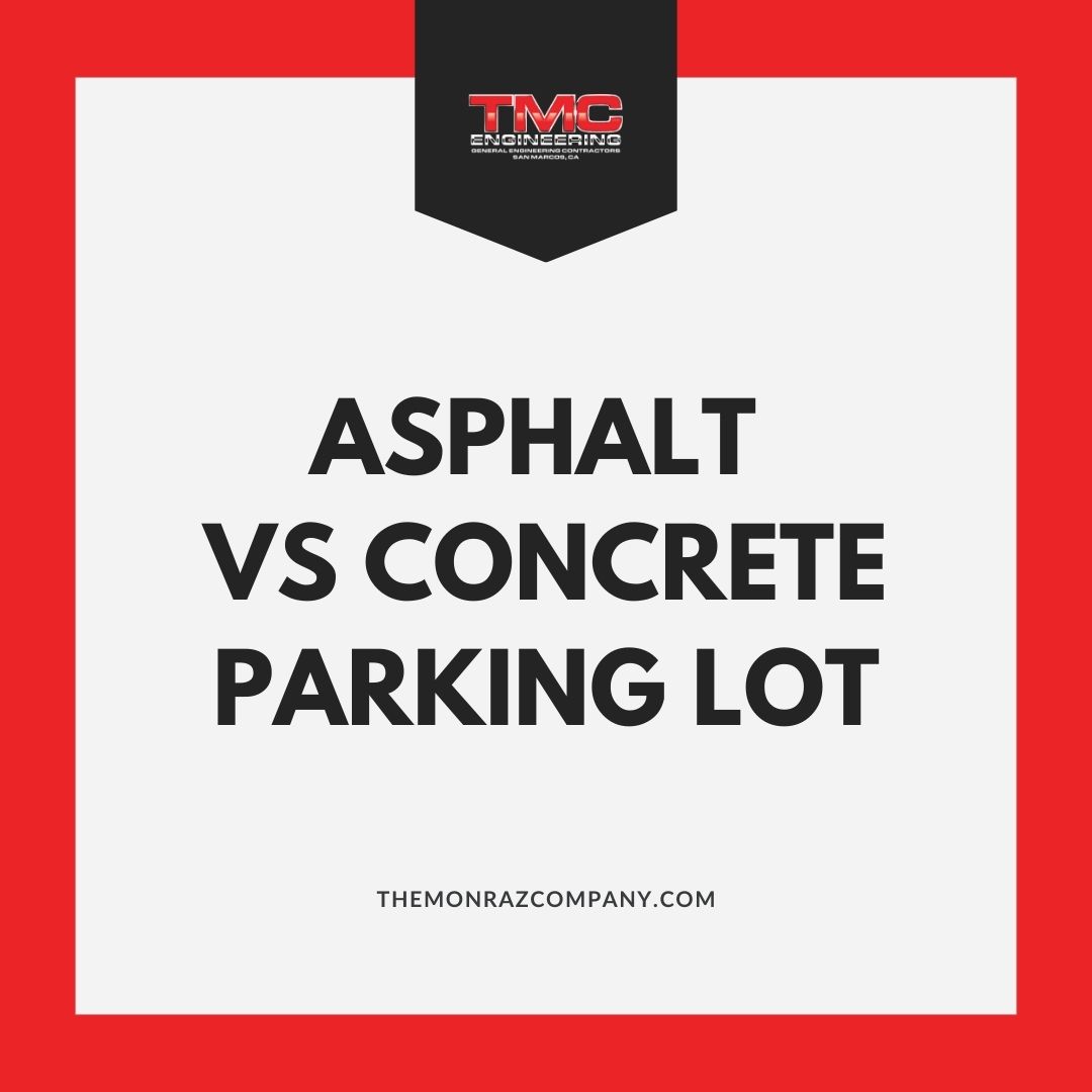 There is a difference between asphalt and concrete parking lot.