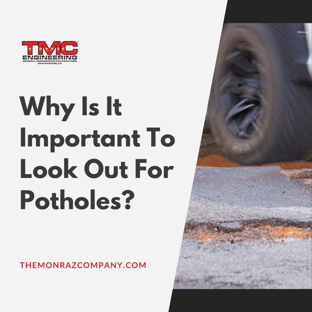 Why is it important to look out for potholes?