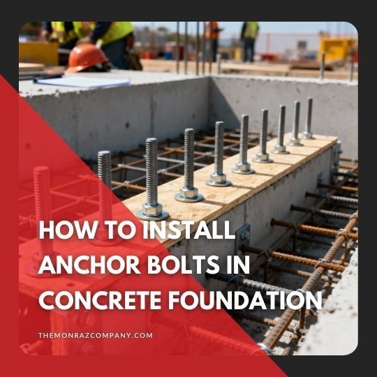 how to install anchor bolts in concrete foundation