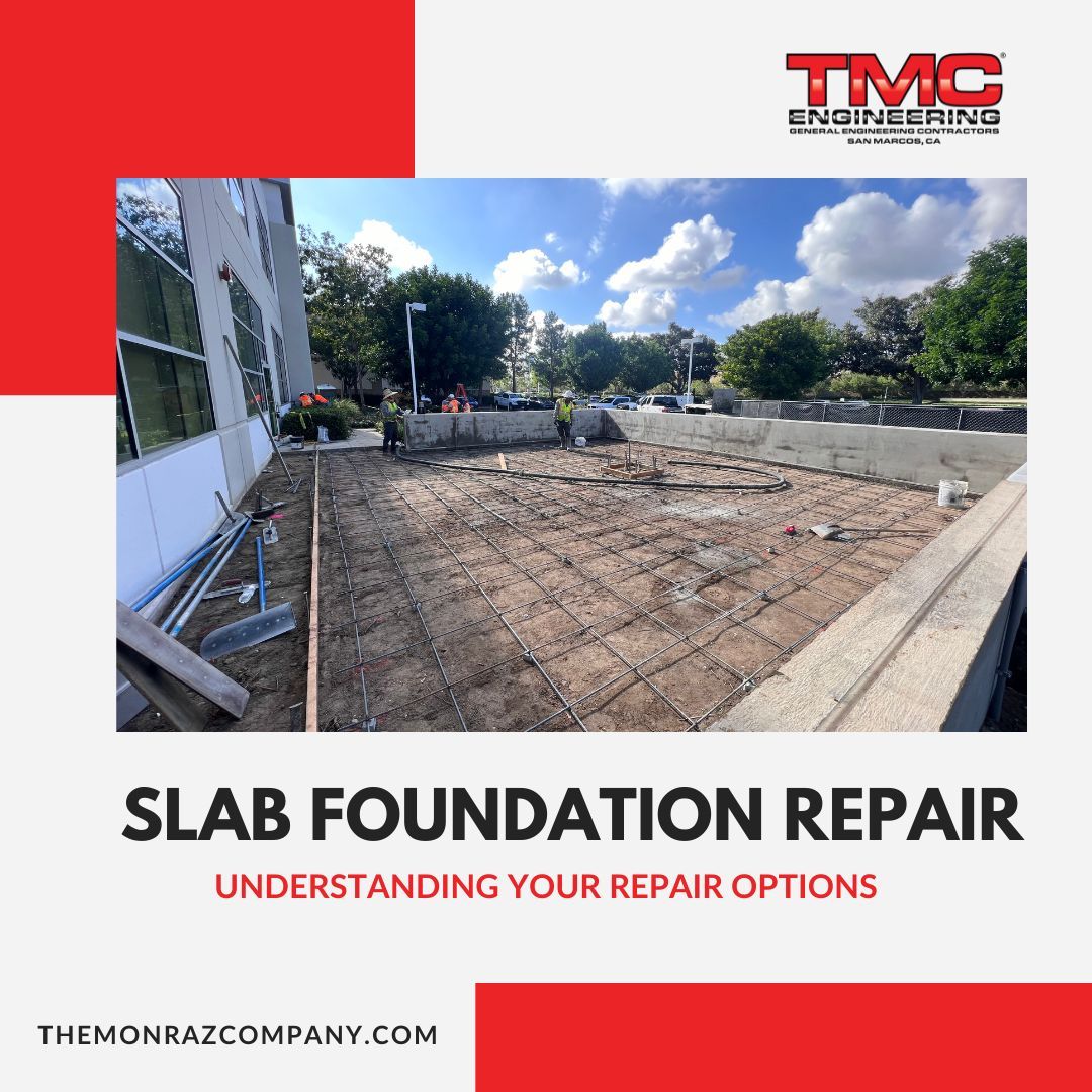 A picture of a slab foundation repair understanding your repair options.