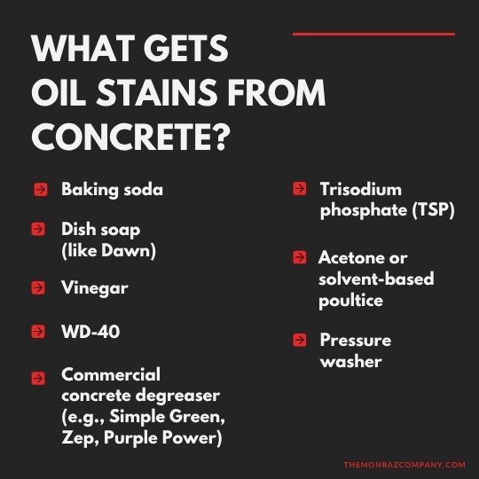 what gets oil stains from concrete?