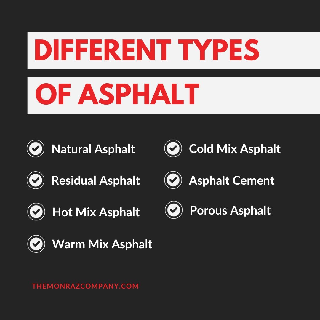 There are many different types of asphalt.