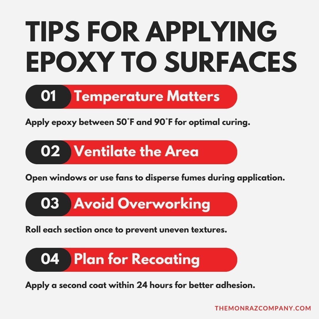 tips for applying epoxy to surfaces
