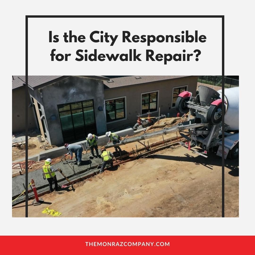Is the city responsible for sidewalk repair ?