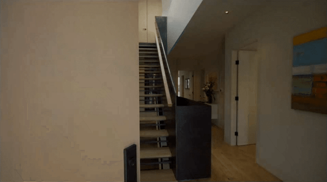 A staircase leading up to the second floor of a house.