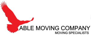 Red bird logo with “ABLE MOVING COMPANY” and “MOVING SPECIALISTS” text