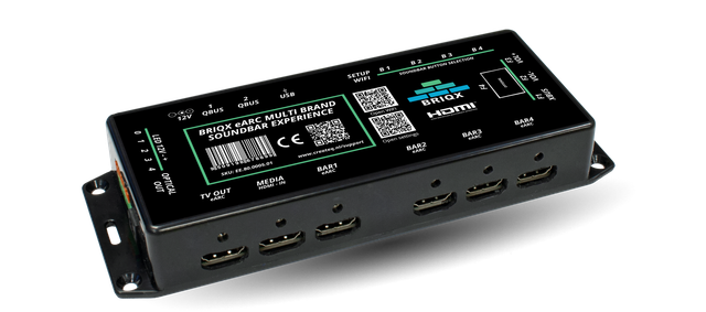 BRIQX, eARC multi soundbar solution BRIQX, ARC and eARC soundbar retail solution