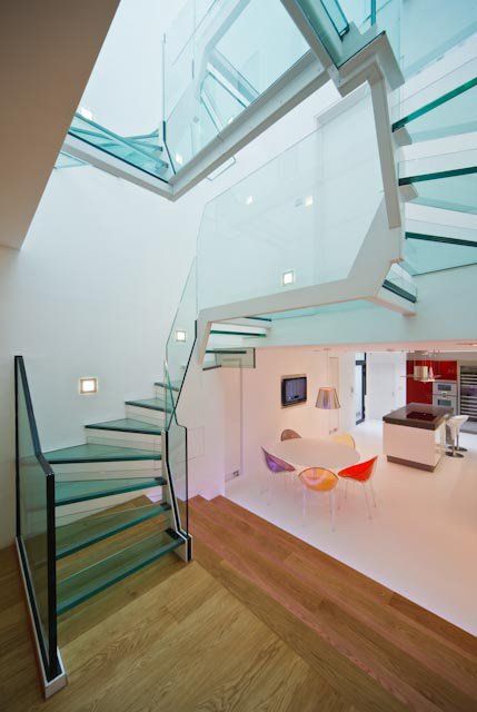 Glass staircase