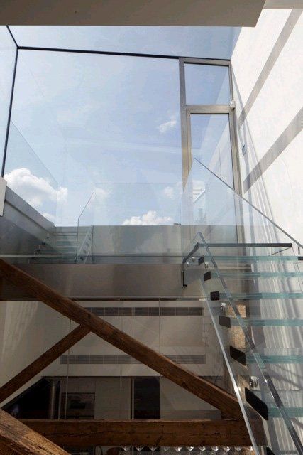 Customer glass stairway
