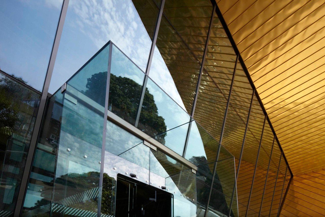 glass fronted building