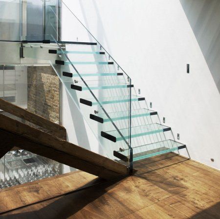 glass staircase