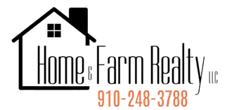 A white background with a logo of a home for Home and Farm Realty LLC