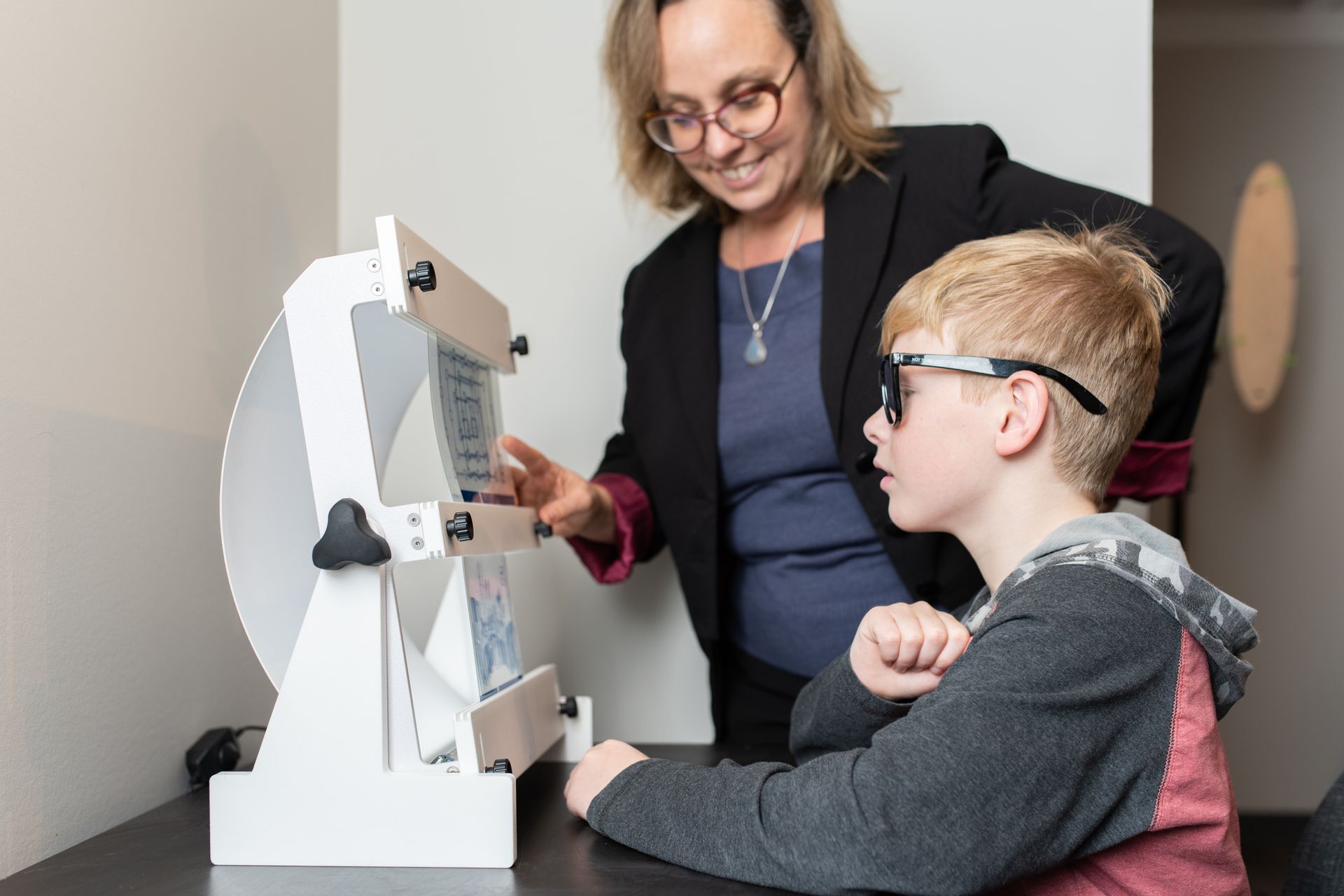 pediatrician doing vision test