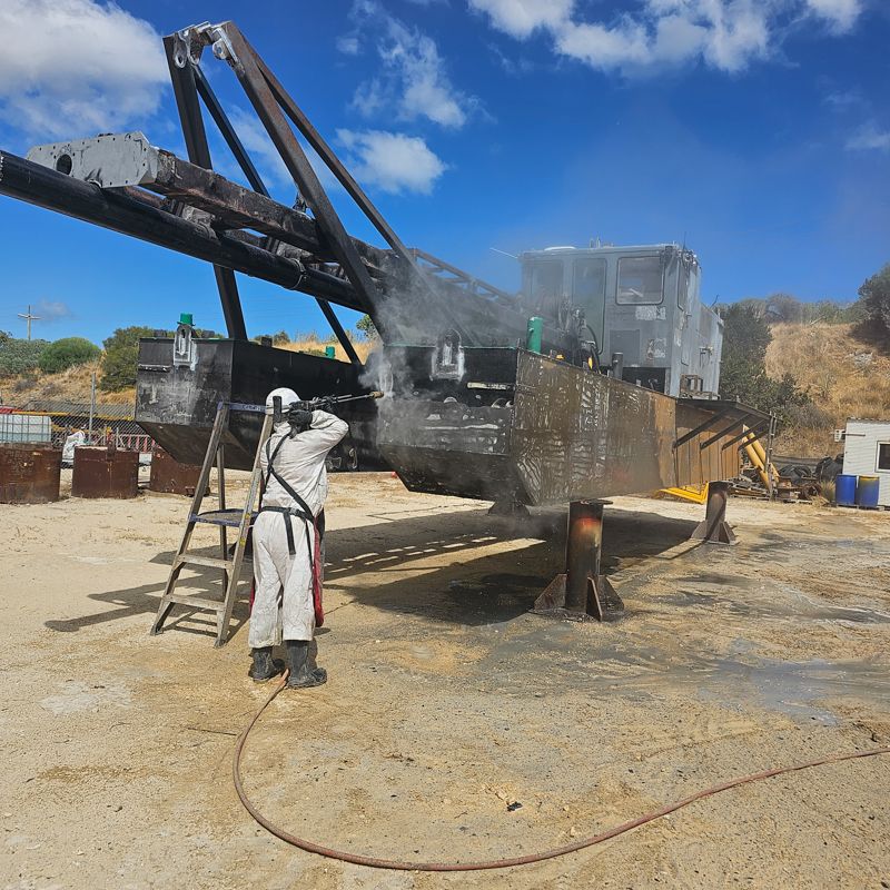 Sandblasting and painting