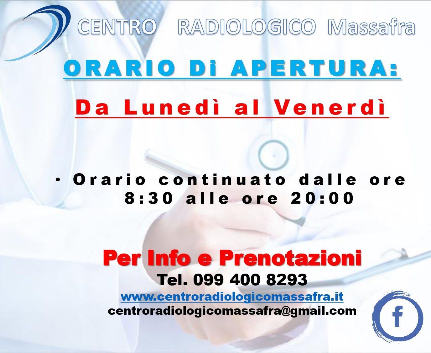 Orario dal 20 gennaio