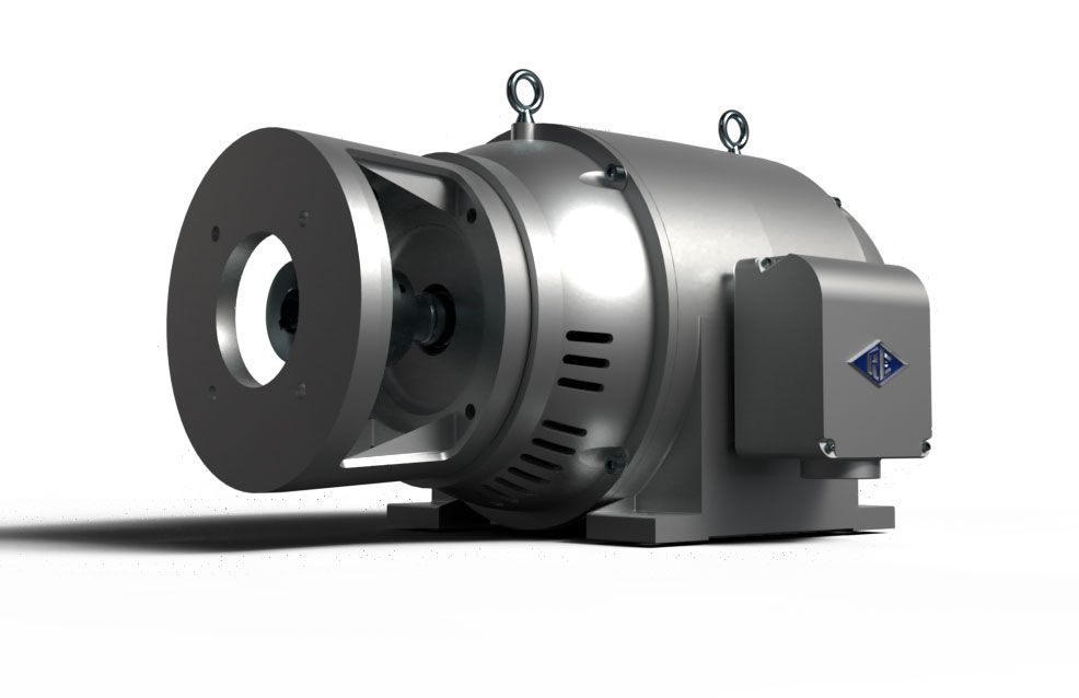 A close up of a motor on a white background