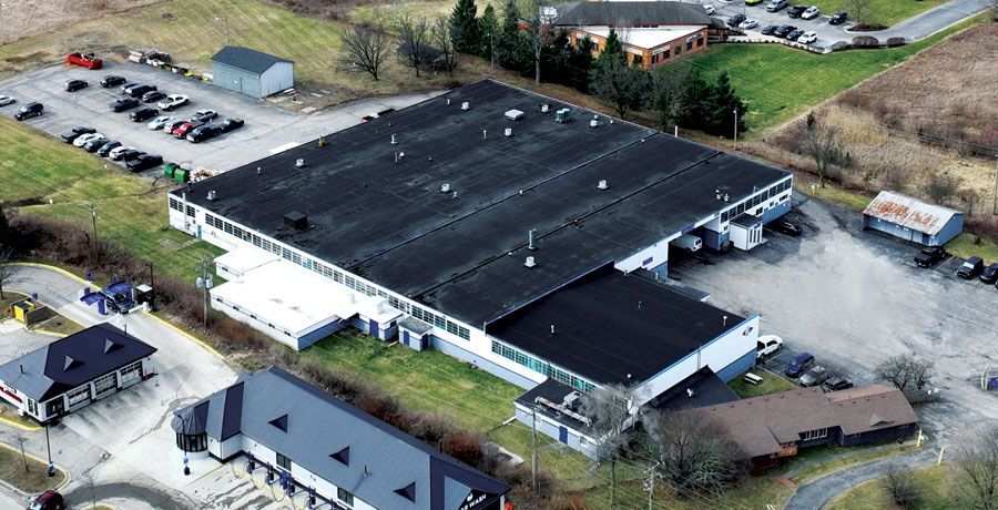 Howell manufacturing facility aerial view