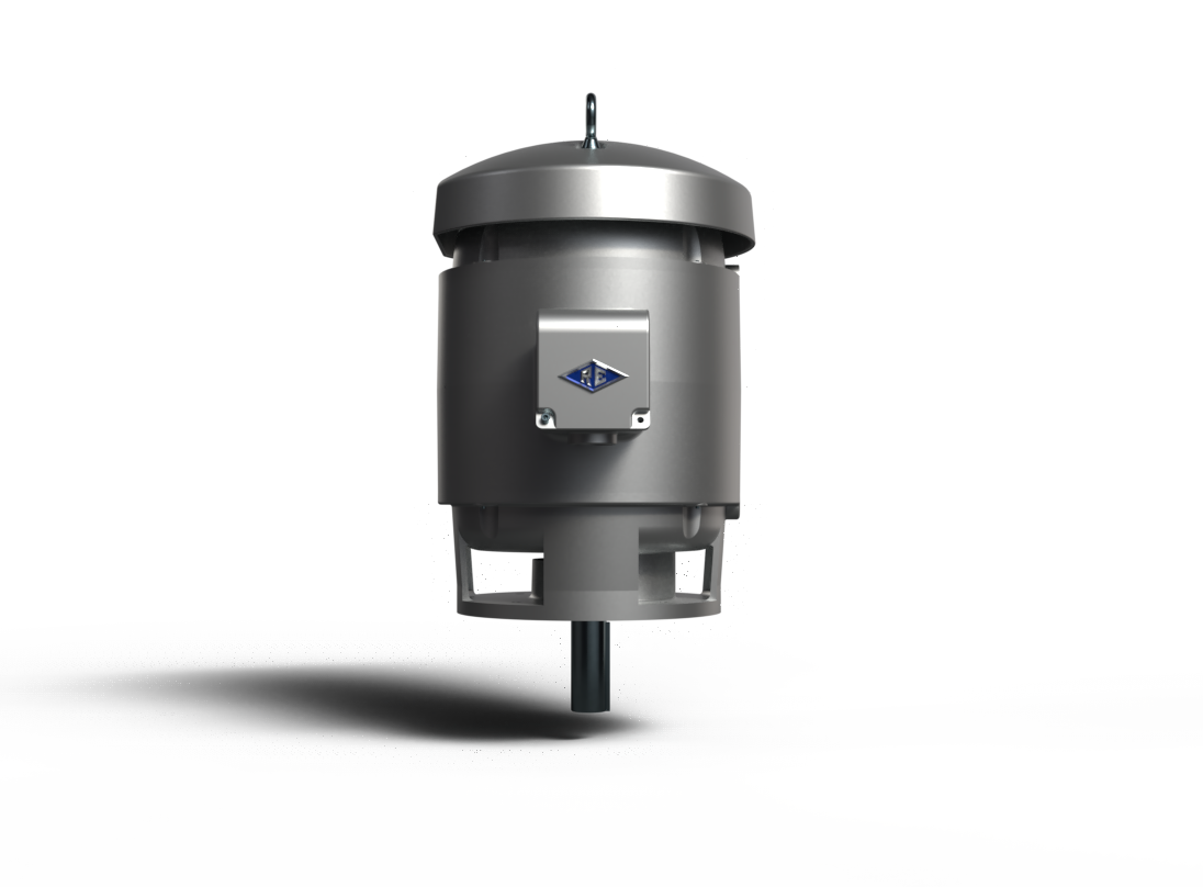 gray vertically mounted pump motor