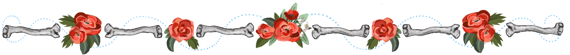 A blurry picture of a row of red flowers on a white background.