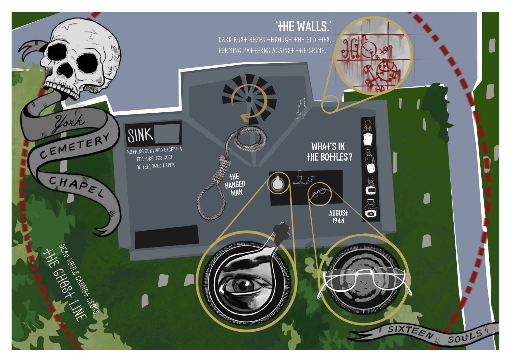 Spooky Map of York Cemetery