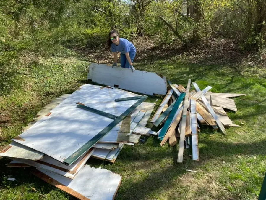 Our Crew Removing Junk on the Yard