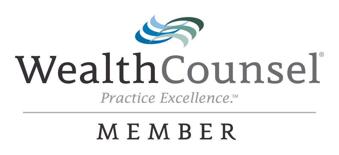 The wealth counsel badge that says member of the wealth counsel practice excellence.
