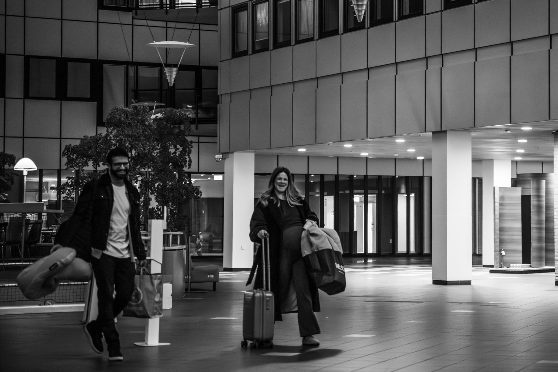 Net uit de lift, ze zijn klaar voor de sectio