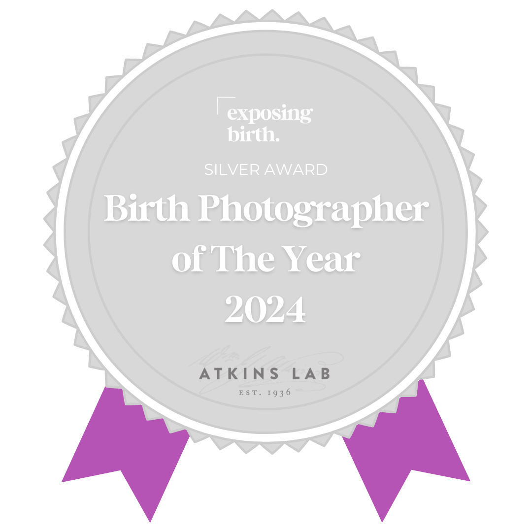 Een zilveren award voor geboortefotograaf van het jaar 2024