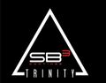 A logo for sb3 coatings trinity on a black background