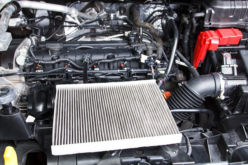 A Car Engine With a Filter on Top of It — Toowoomba Lube & Mechanical in Glenvale, QLD