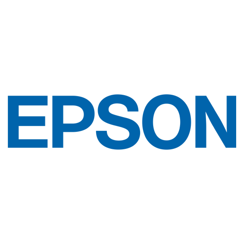 Epson logo in blue on a white background