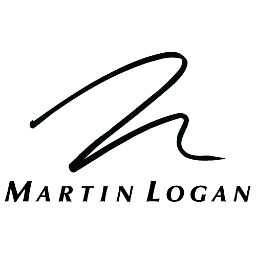 Martin Logan logo in black script on a white background