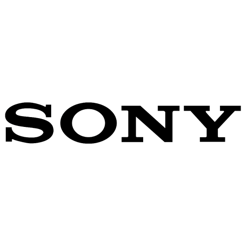 Sony logo in black on a white background